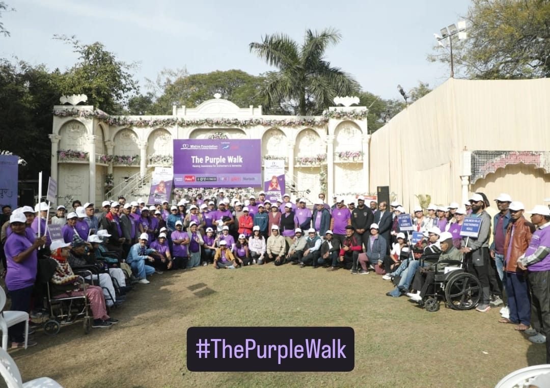 Participants gathered at a Mishra Foundation memory screening camp